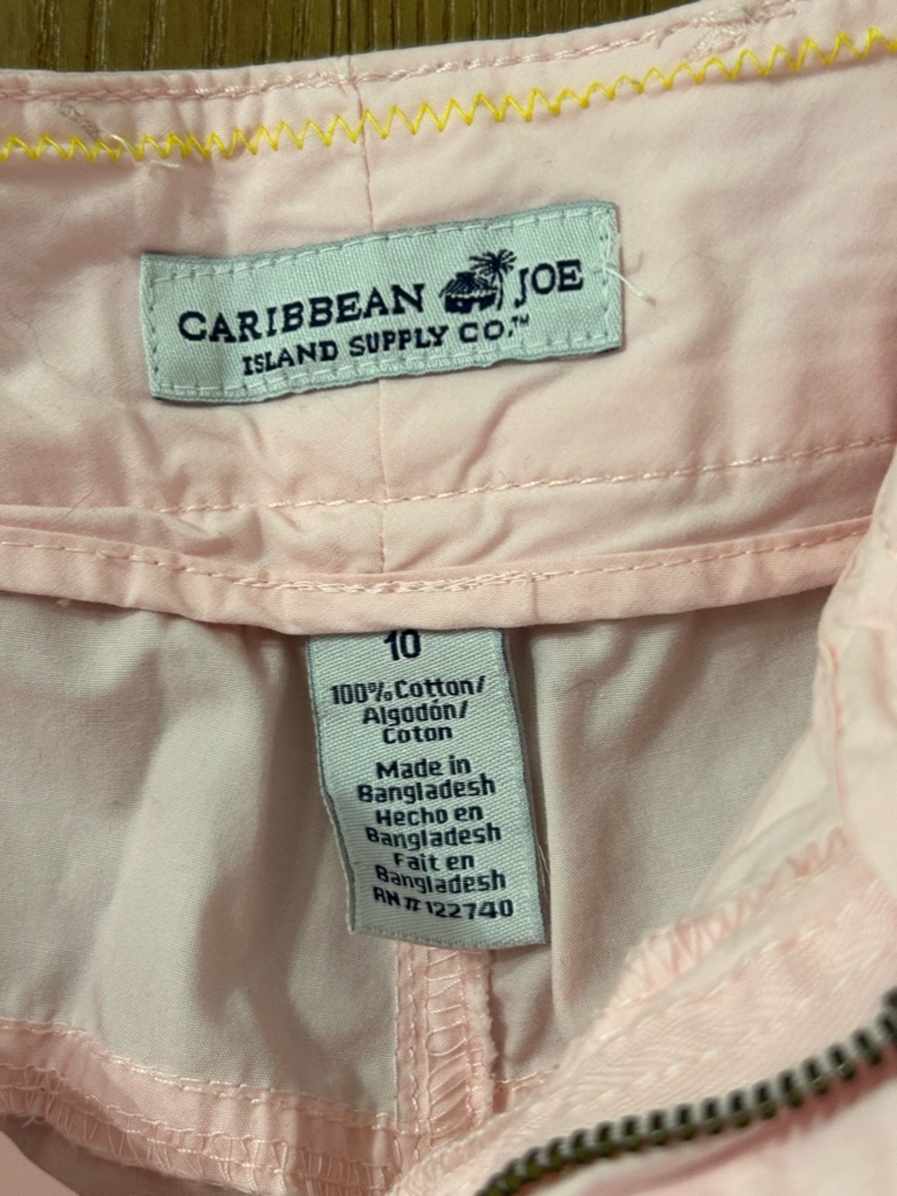 Caribbean Joe Light Pink Cotton Capris - Picture 3 of 5
